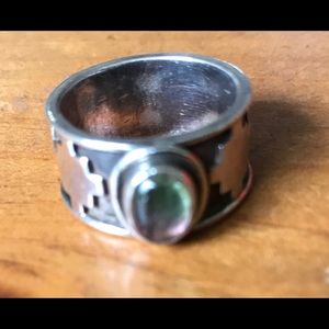 Watermelon tourmaline ring
